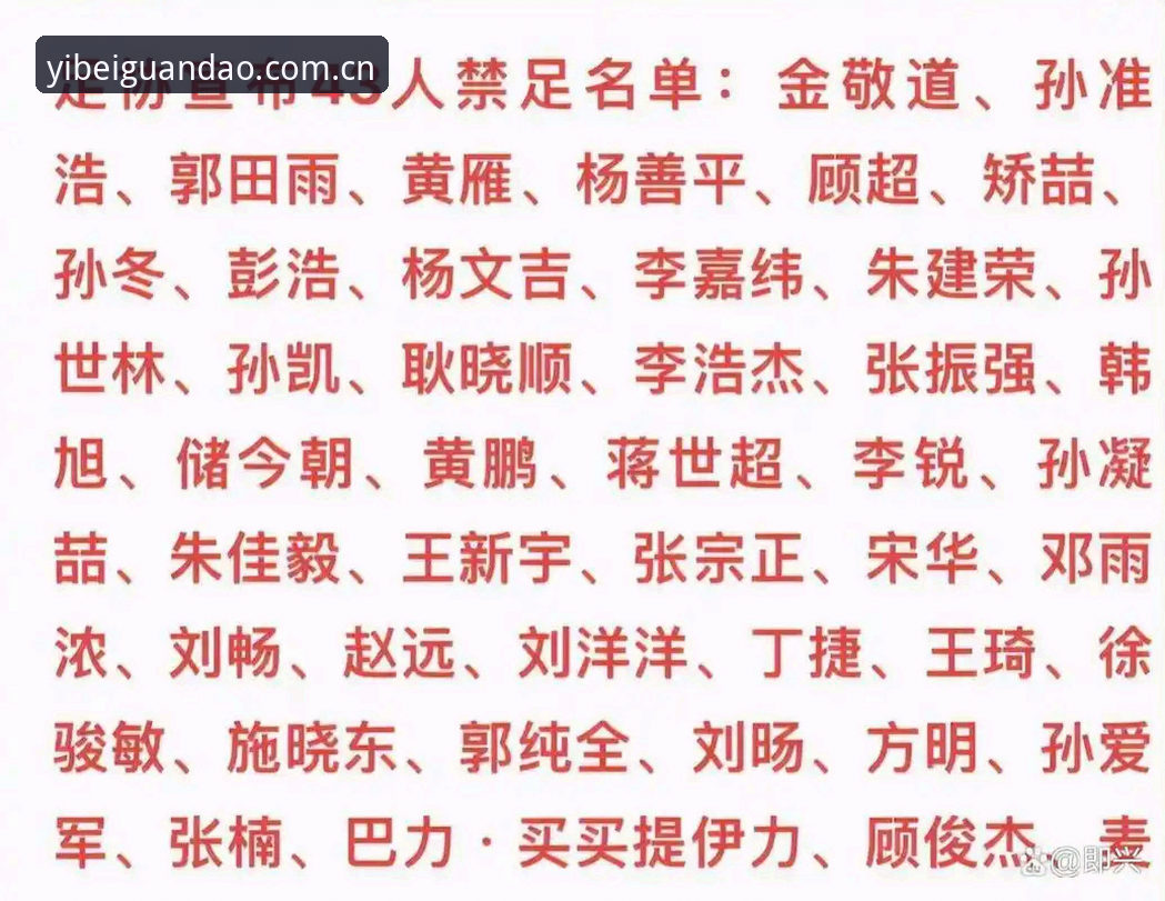 3大看点透析足协第三批禁足名单，易倍体育用户直呼“大快人心”